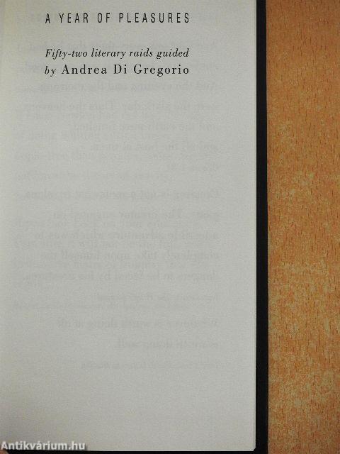 A Year of Pleasures/Piaceri Per un Anno