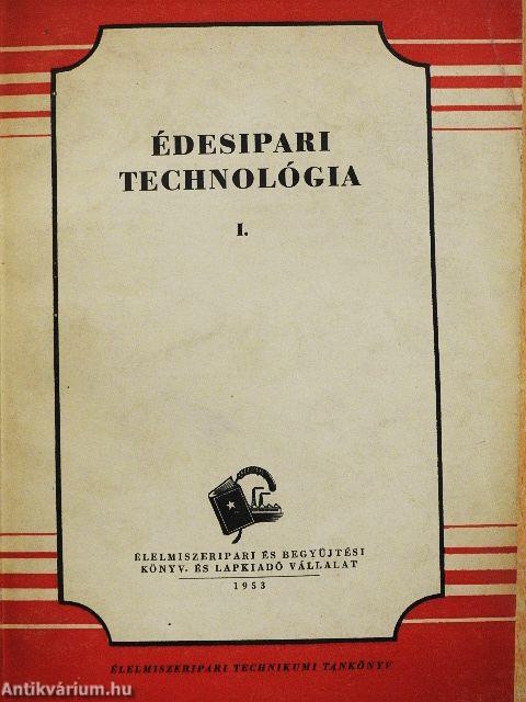 Édesipari technológia I.