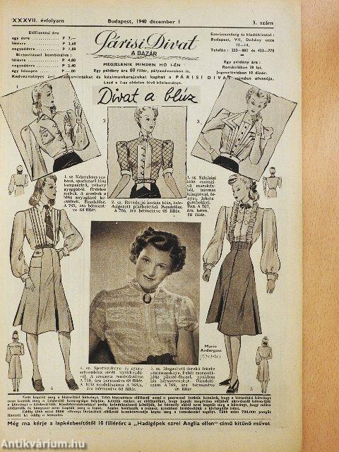 Párisi divat 1940. december 1.