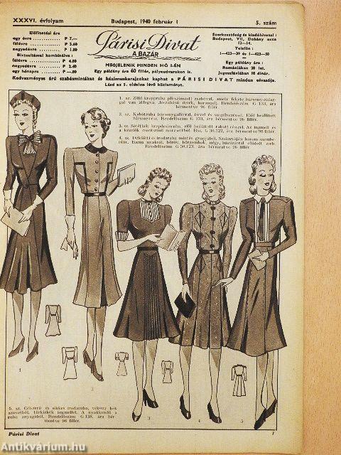 Párisi divat 1940. február 1.