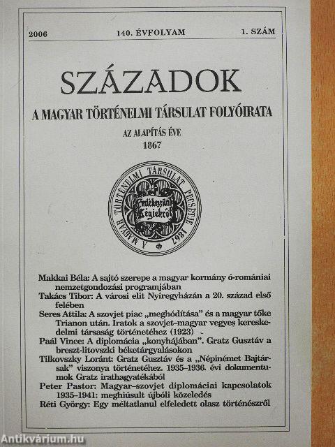 Századok 2006/1.