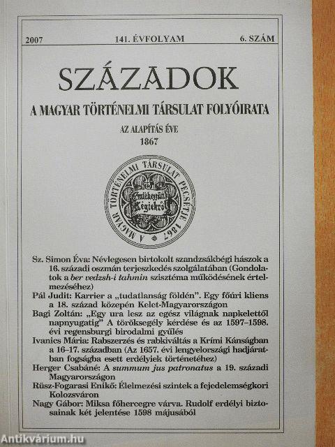 Századok 2007/6.