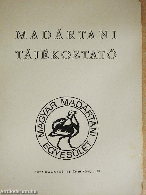 Madártani tájékoztató 1979. január-március
