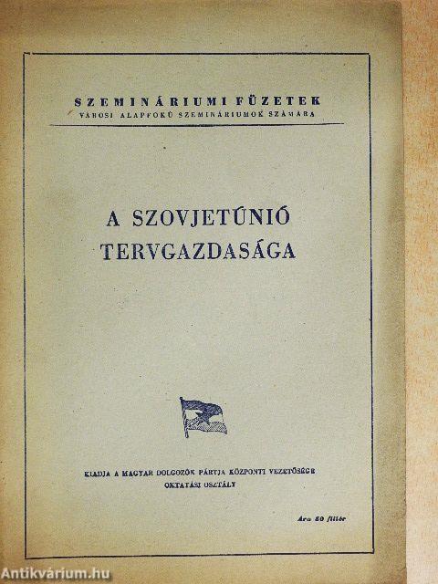 A szovjetúnió tervgazdasága