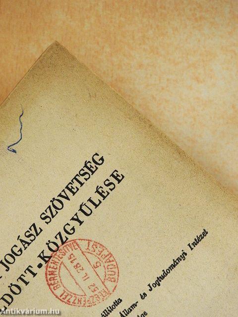 A Magyar Jogász Szövetség II. küldött-közgyűlése