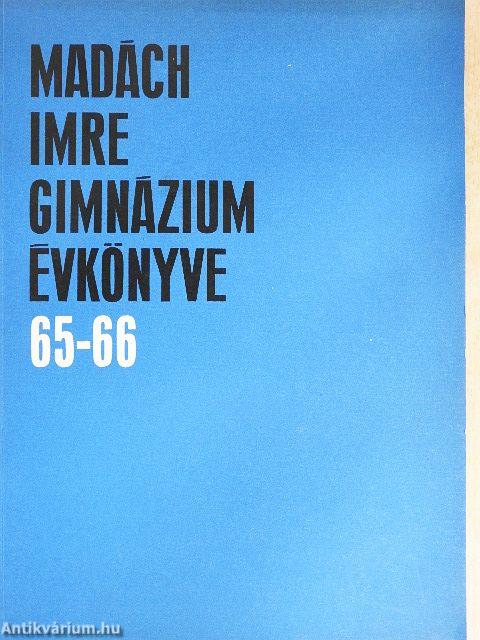 Madách Imre Gimnázium évkönyve 1965-1966