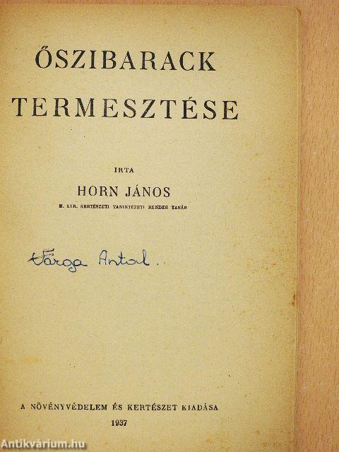 Őszibarack termesztése