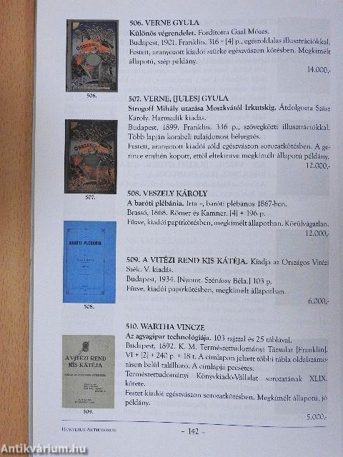 Honterus Antikvárium 98. Aukció