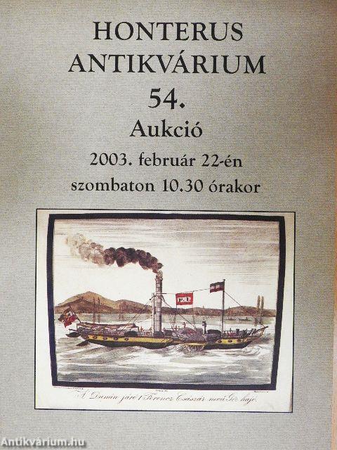 Honterus Antikvárium 54. Aukció