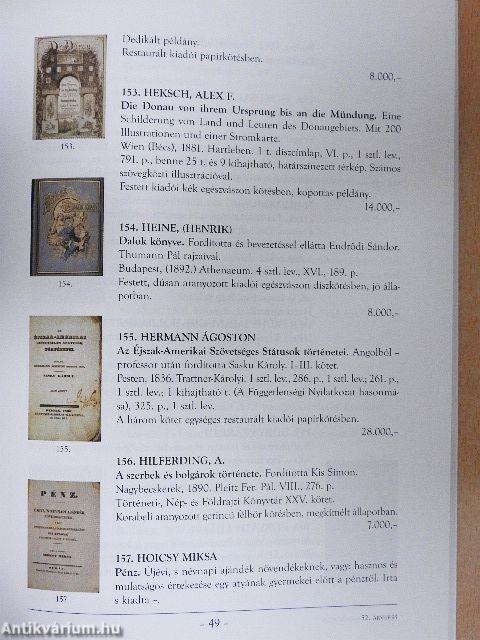 Honterus Antikvárium 52. Aukció