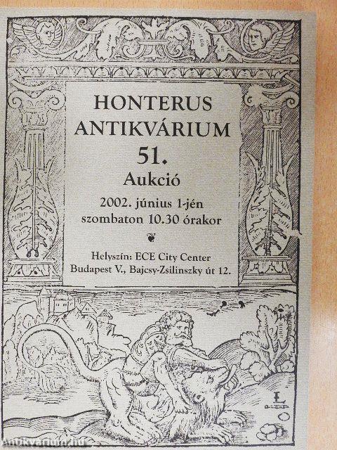 Honterus Antikvárium 51. Aukció