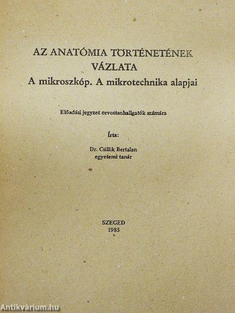 Az anatómia történetének vázlata