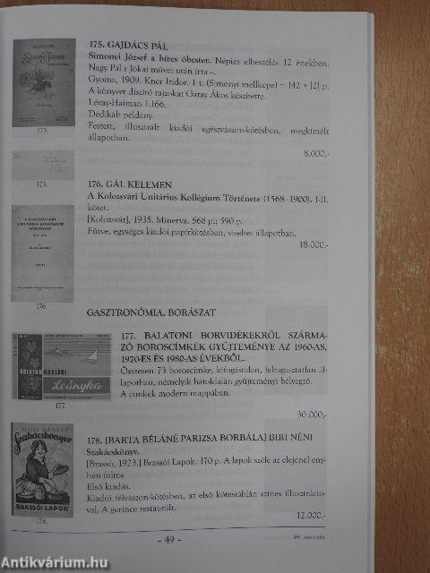 Honterus Antikvárium 99. Aukció