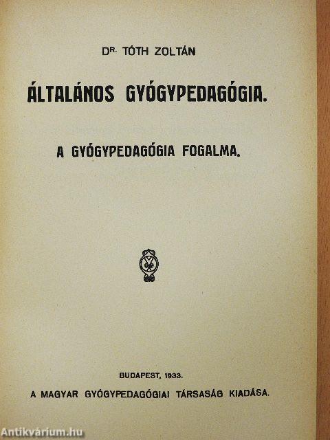 Általános gyógypedagógia I.