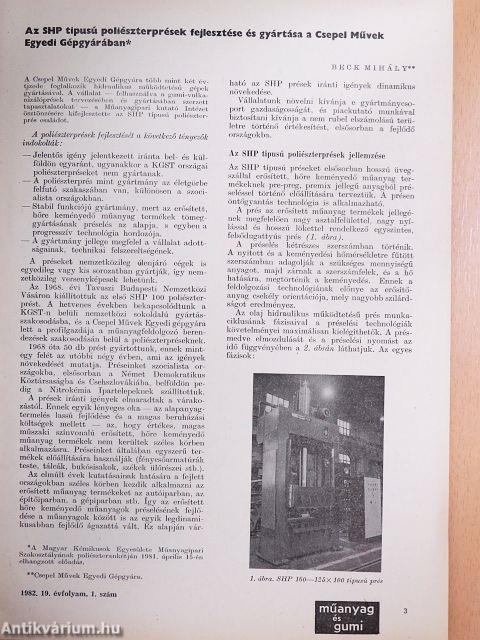 Műanyag és gumi 1982. január