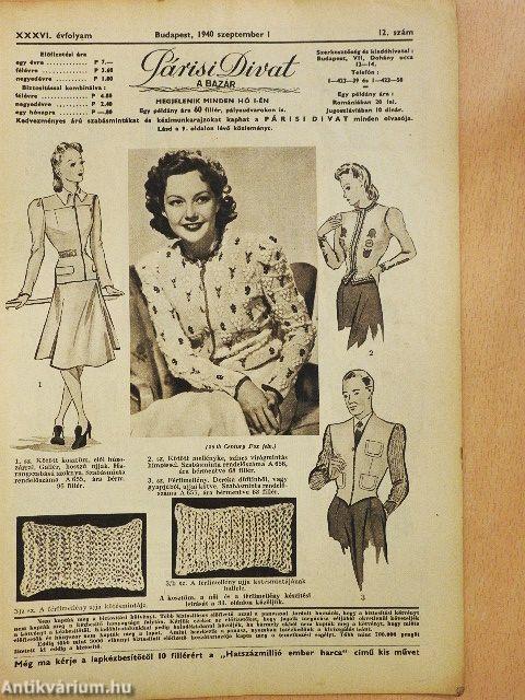 Párisi divat 1940. szeptember 1.