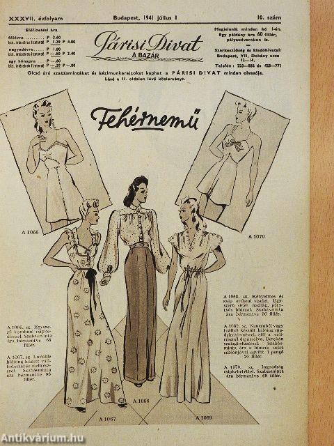 Párisi divat 1941. julius 1.