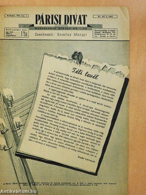 Párisi Divat 1943. december 1.