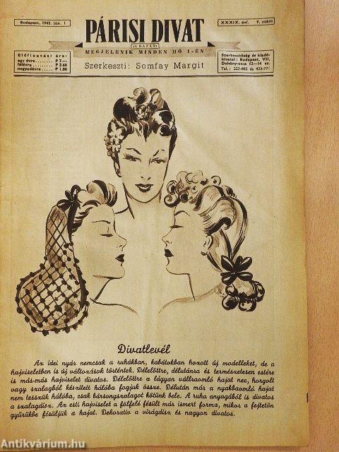 Párisi Divat 1943. junius 1.