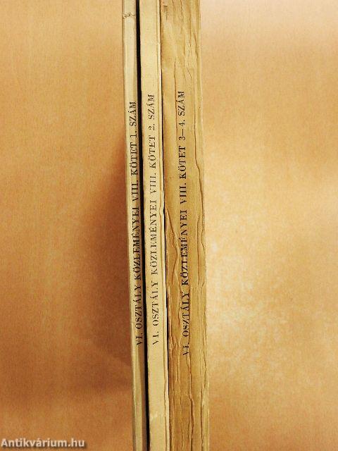 A Magyar Tudományos Akadémia Műszaki Tudományok Osztályának közleményei 1953/1-4.