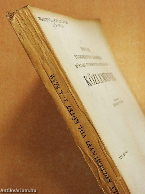 A Magyar Tudományos Akadémia Műszaki Tudományok Osztályának közleményei 1953/1-4.