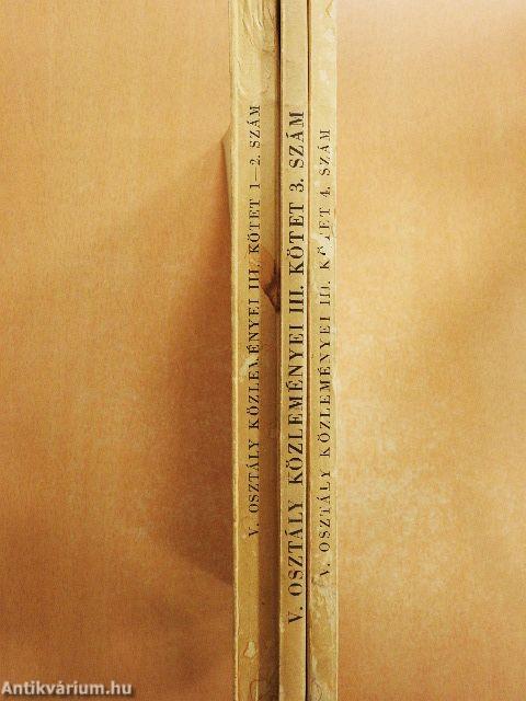 A Magyar Tudományos Akadémia Orvosi Tudományok Osztályának közleményei 1952/1-4.