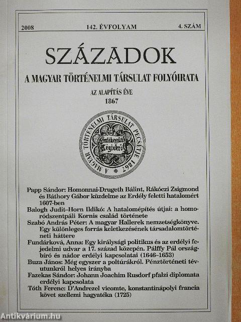 Századok 2008/4. 