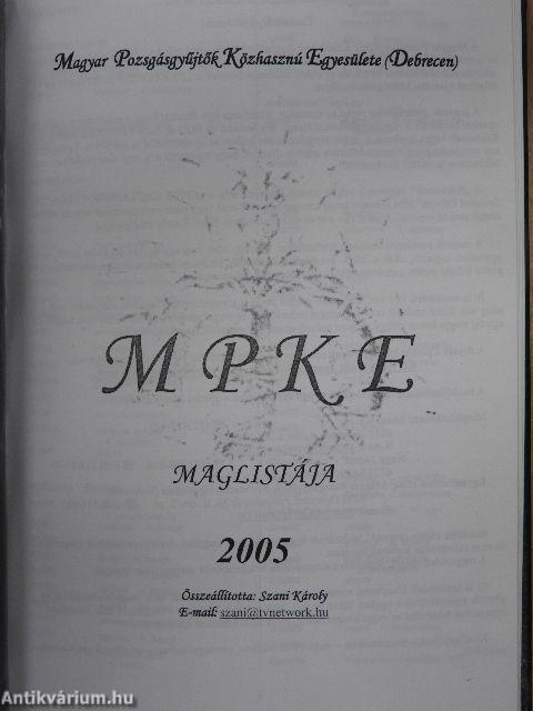 Debreceni pozsgástár 2004. 1-4./Magyar Pozsgásgyűjtők Közhasznú Egyesülete Maglistája 2005./MKOE Közlemények 2005/1./MKOE Magjegyzék 2005. február/Kaktusblüte April 2000/April 2001/April 2002/April 2003/April 2004
