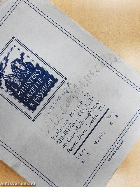 Minister's Gazette of Fashion Mai 1933