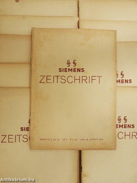 Siemens Zeitschrift 1938-1939 (vegyes számok) (10 db)