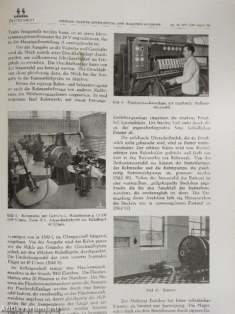 Siemens Zeitschrift 1938-1939 (vegyes számok) (10 db)