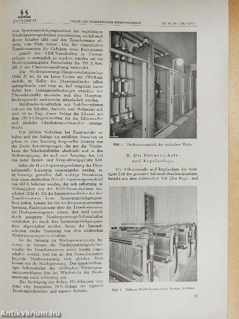 Siemens Zeitschrift 1938-1939 (vegyes számok) (10 db)