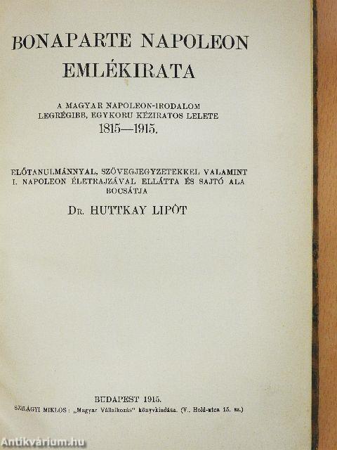 Bonaparte Napoleon emlékirata