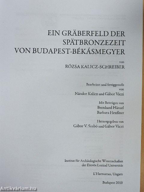 Ein Gräberfeld der Spätbronzezeit von Budapest-Békásmegyer