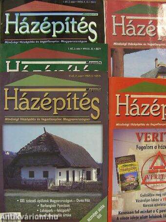 Házépítés 1997-1998. (vegyes számok, 5 db)