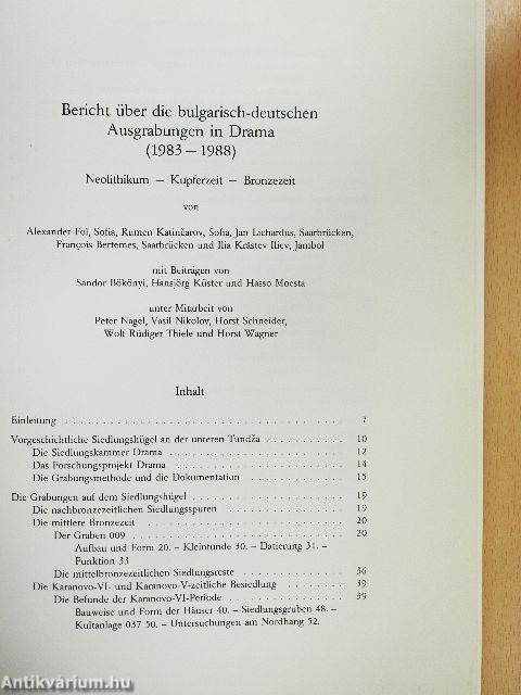Bericht über die bulgarisch-deutschen Ausgrabungen in Drama (1983-1988)