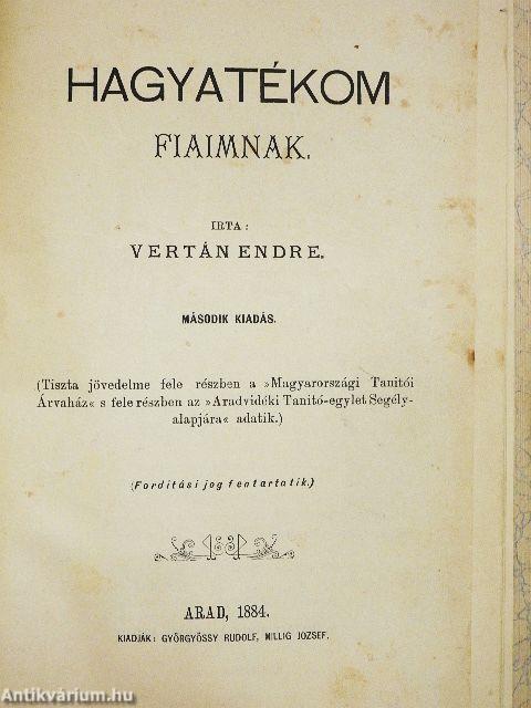 Hagyatékom fiaimnak