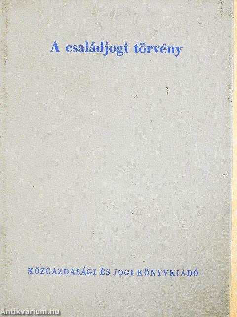 A családjogi törvény