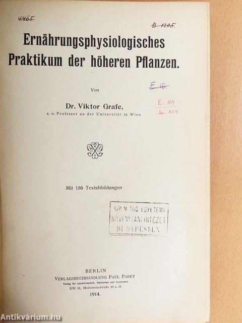 Ernährungsphysiologisches Praktikum der höheren Pflanzen