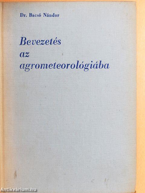 Bevezetés az agrometeorológiába