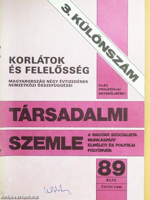 Társadalmi Szemle 1989. 3. különszám