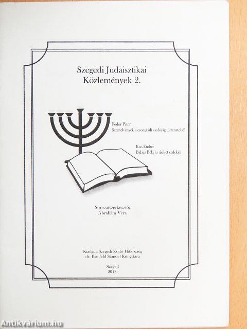 Szegedi Judaisztikai Közlemények 2.