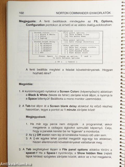 DOS és Norton Commander gyakorlatok