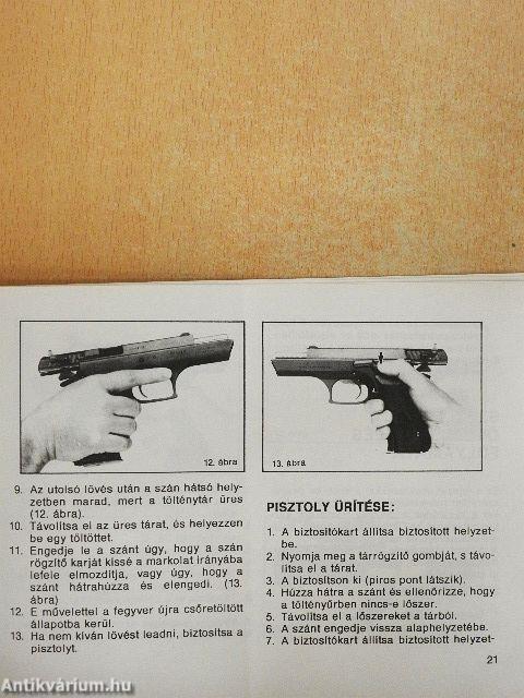 Kezelési és karbantartási utasítás a JERIKÓ 941 típusú 9 mm-es űrméretű pisztolyokhoz