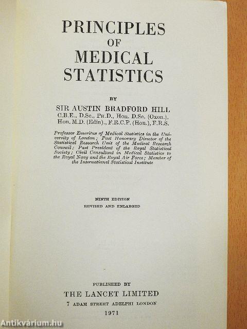Principles of Medical Statistics