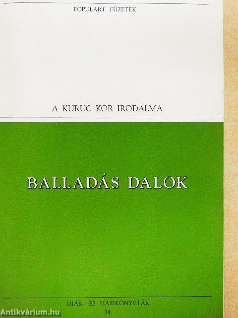 Balladás dalok - szöveggyűjtemény