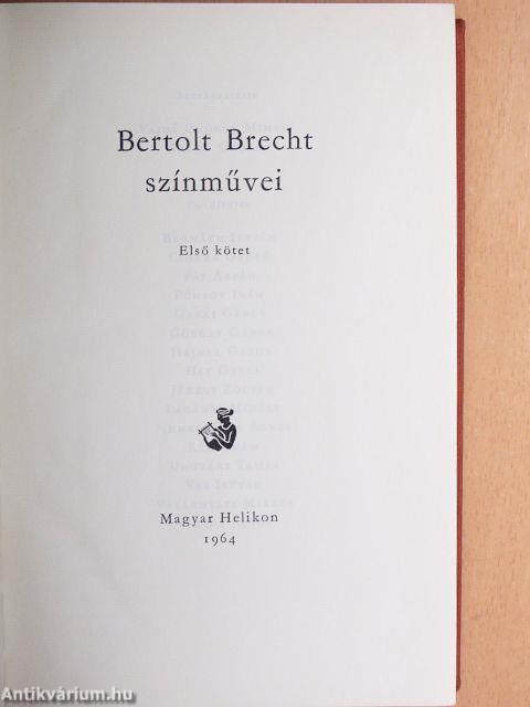 Bertolt Brecht színművei I-II.