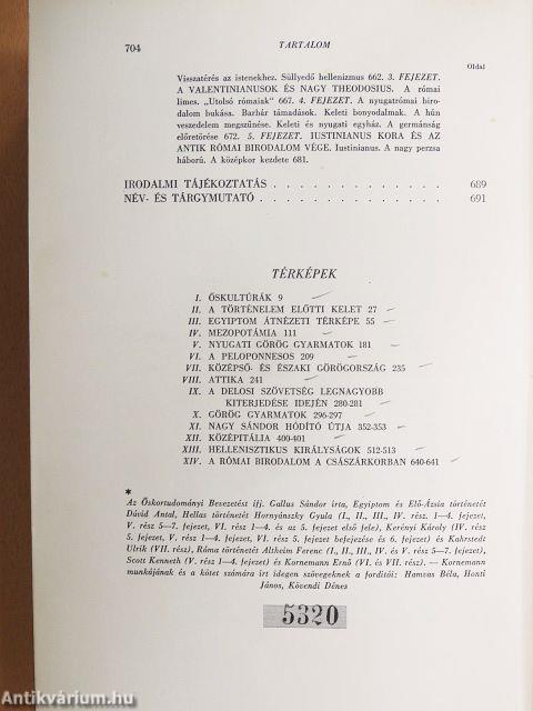 Egyetemes történet I-IV.