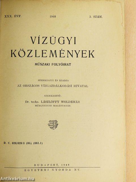 Vízügyi Közlemények 1948/3.