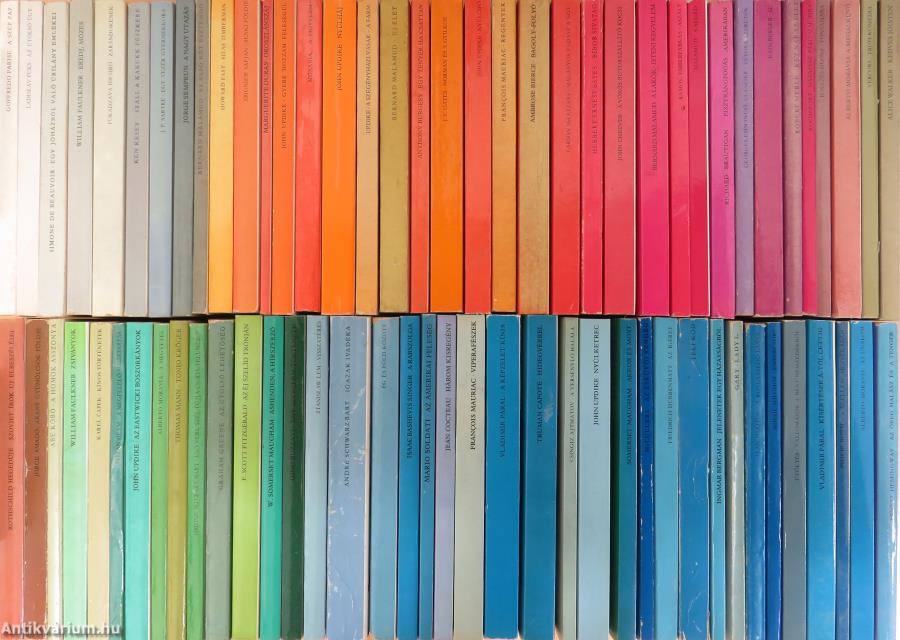 "75 kötet az Európa Zsebkönyvek sorozatból (nem teljes sorozat)"